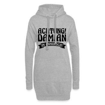 Vorname Damian - Hoodie-Kleid - Grau meliert - Vorne
