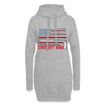 Croquet King - Hoodie-Kleid - Grau meliert - Vorne