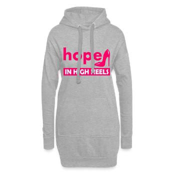hope in high heels - Hoodie-Kleid - Grau meliert - Vorne