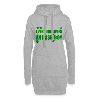 everyone loves an irish boy - Hoodie-Kleid - Grau meliert - Vorne