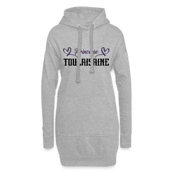 Princesse toulousaine - Sweat-shirt à capuche long Femme - gris chiné - Devant