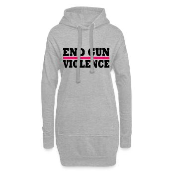 End gun violence - Sweat-shirt à capuche long Femme - gris chiné - Devant