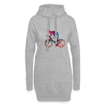 Radsport Sport Kunst - Hoodie-Kleid - Grau meliert - Vorne