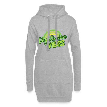 Légume Végétarien Végétalien Vintage I Cadeau - Sweat-shirt à capuche long Femme - gris chiné - Devant