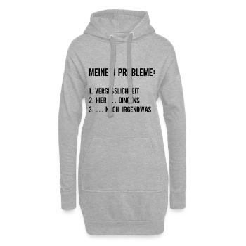 Meine 3 Probleme Vergesslichkeit hier dingens - Hoodie-Kleid - Grau meliert - Vorne