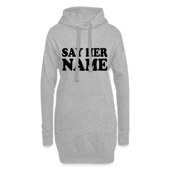 Say her name - Hoodie-Kleid - Grau meliert - Vorne