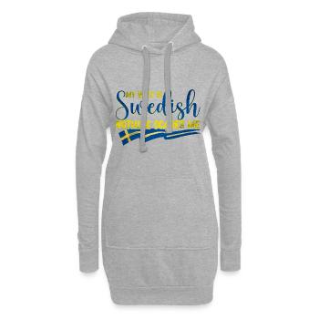 Suède époux - Sweat-shirt à capuche long Femme - gris chiné - Devant