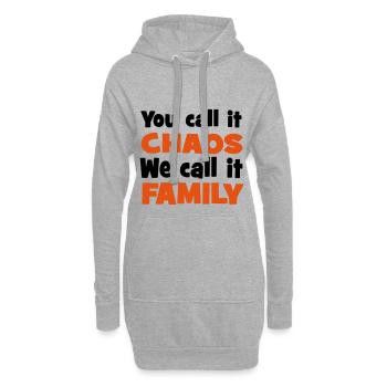Familie - Hoodie-Kleid - Grau meliert - Vorne