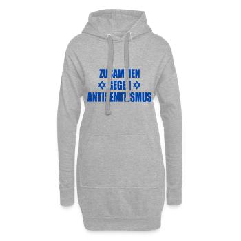 zusammen gegen antisemitismus - Hoodie-Kleid - Grau meliert - Vorne