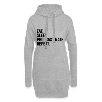 Procrastination lustige Sprüche witzige Sprüche - Hoodie-Kleid - Grau meliert - Vorne