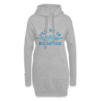 Flugzeug Pilot Fliegen Büro Cockpit I Geschenk - Hoodie-Kleid - Grau meliert - Vorne