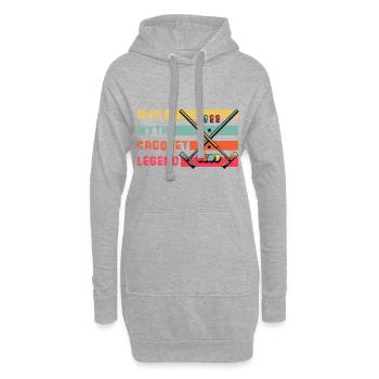Mythe de l’homme Croquet Légende - Sweat-shirt à capuche long Femme - gris chiné - Devant
