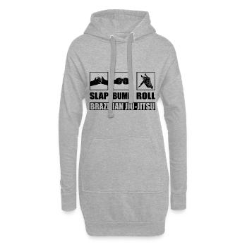Slap Bump Roll Brazilian Jiu-Jutsu - Hoodie-Kleid - Grau meliert - Vorne