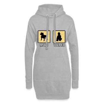 Votre enfant mon enfant - Sweat-shirt à capuche long Femme - gris chiné - Devant