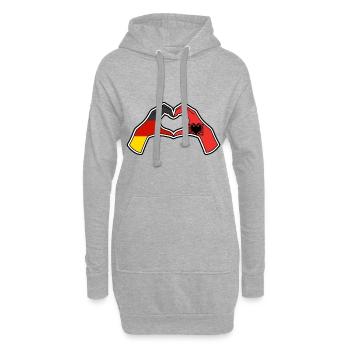 Albanais Albanais Allemagne Albanie - Sweat-shirt à capuche long Femme - gris chiné - Devant