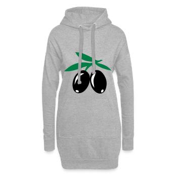 Oliven - Hoodie-Kleid - Grau meliert - Vorne