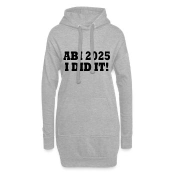 Abi 2025 i did it - Hoodie-Kleid - Grau meliert - Vorne