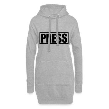 Press - Sweat-shirt à capuche long Femme - gris chiné - Devant