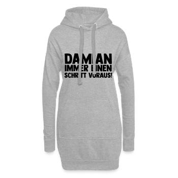 Prénom Damian - Sweat-shirt à capuche long Femme - gris chiné - Devant