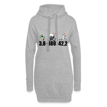 Ultra Triathlon - Sweat-shirt à capuche long Femme - gris chiné - Devant