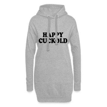 Happy cuckold - Hoodie-Kleid - Grau meliert - Vorne