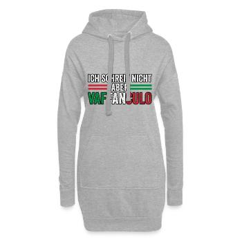 Italien Italiener Vaffanculo - Hoodie-Kleid - Grau meliert - Vorne