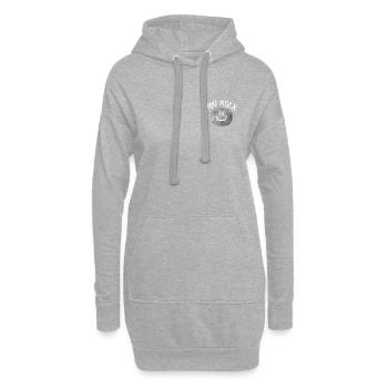 You Rock Minimal Statement Kieselstein - Sweat-shirt à capuche long Femme - gris chiné - Devant