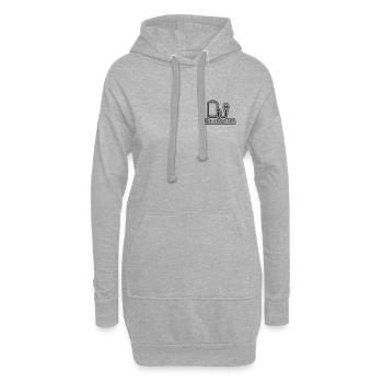 Social Batterie: Low - Hoodie-Kleid - Grau meliert - Vorne