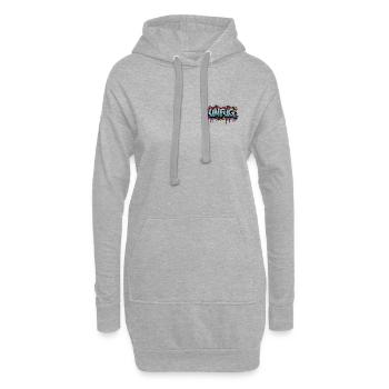 espièglerie - Sweat-shirt à capuche long Femme - gris chiné - Devant