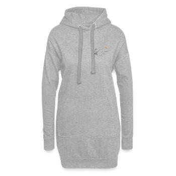 Angeln am See - Hoodie-Kleid - Grau meliert - Vorne
