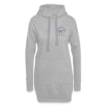 Logo Art Martiaux Français Modern - Sweat-shirt à capuche long Femme - gris chiné - Devant