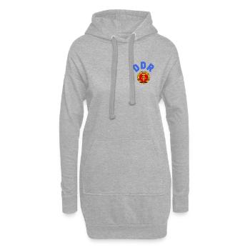 DDR 1974 WM Nationalmannschaft Retroshirt - Hoodie-Kleid - Grau meliert - Vorne