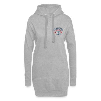 Surf around the world Teahupoo blc - Sweat-shirt à capuche long Femme - gris chiné - Devant