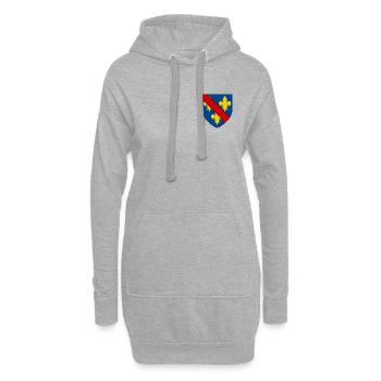 Wappen der Bourbonnais - Hoodie-Kleid - Grau meliert - Vorne