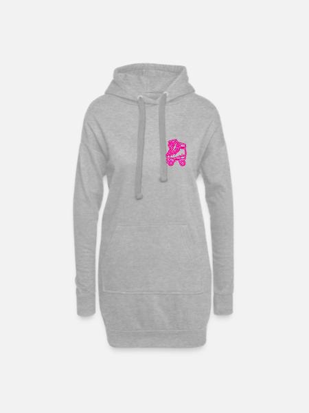 Pink Skates 94art - Hoodie-Kleid - Grau meliert