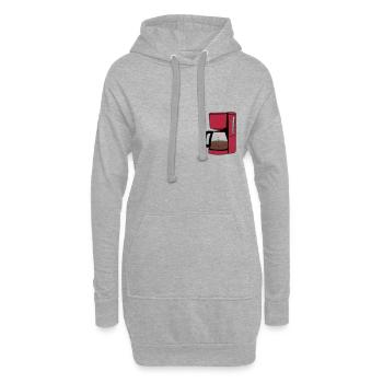 Kaffeemaschine - Hoodie-Kleid - Grau meliert - Vorne
