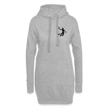 Motivation basketball japonais - Sweat-shirt à capuche long Femme - gris chiné - Devant