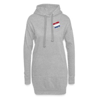 Drapeau des Pays-Bas - Logo - Sweat-shirt à capuche long Femme - gris chiné - Devant