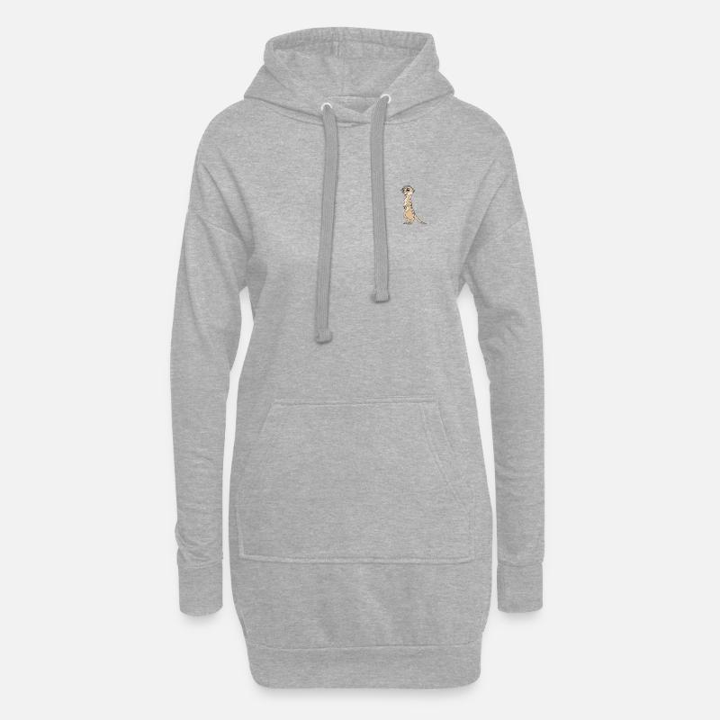 Erdmännchen - Hoodie-Kleid - Grau meliert