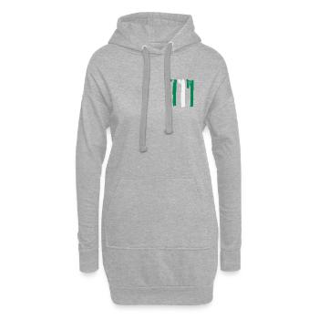 Nigeria Flagge - Hoodie-Kleid - Grau meliert - Vorne