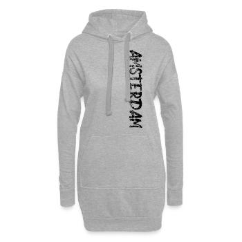Amsterdam - Sweat-shirt à capuche long Femme - gris chiné - Devant