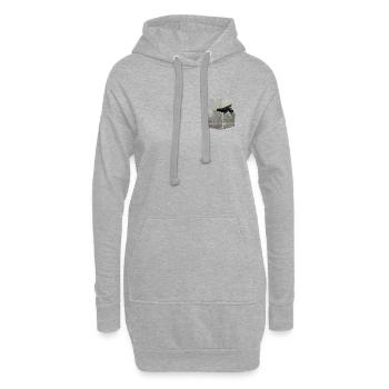 Colombes - Sweat-shirt à capuche long Femme - gris chiné - Devant