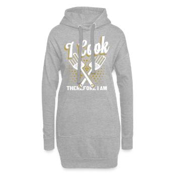 Cooking gift chef - Hoodie Dress - heather grey - Front
