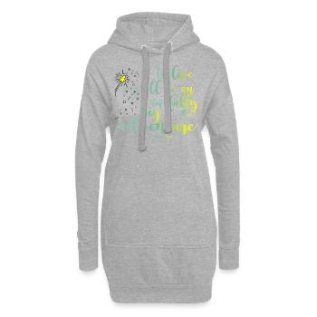 to live will be an awfully big adventure - Pan - Hoodie-Kleid - Grau meliert - Vorne