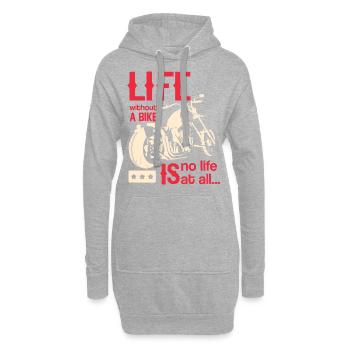 moto - Sweat-shirt à capuche long Femme - gris chiné - Devant