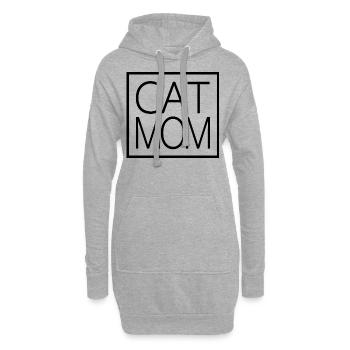 Cat Mom - Cool Cat Lover Mom Cat Besitzer Geschenk - Hoodie-Kleid - Grau meliert - Vorne