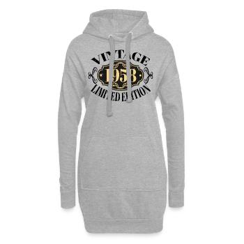 Vintage 1958 - 64 ans, cadeau de 64e anniversaire - Sweat-shirt à capuche long Femme - gris chiné - Devant
