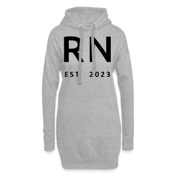 RN Est. 2023 Graduation Étudiante autorisée en soins infirmiers - Sweat-shirt à capuche long Femme - gris chiné - Devant