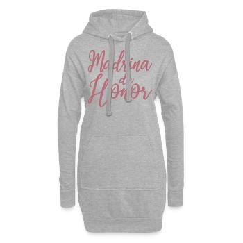 Madrina de Honor Bridesmaid Wedding Team Bride - Hoodie Dress - heather grey - Front