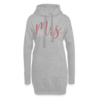 Mrs. Matching Couple Engagement Wedding Honeymoon - Hoodie Dress - heather grey - Front